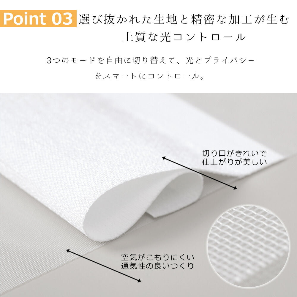 サイズオーダー 調光ロールスクリーン 商品説明画像