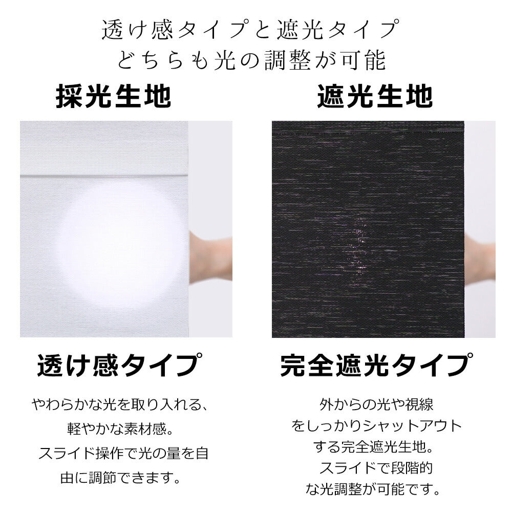 サイズオーダー 調光ロールスクリーン 商品説明画像