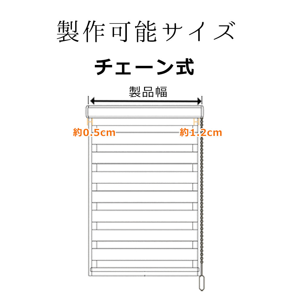サイズオーダー 調光ロールスクリーン 商品説明画像