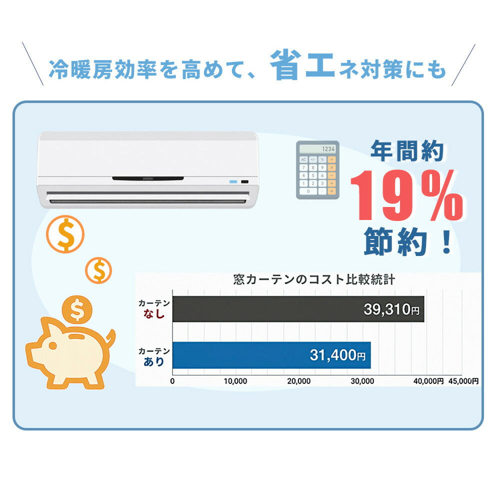 UVカット レースカーテン 2枚組 商品説明画像